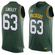 Wholesale Cheap Nike Packers #63 Corey Linsley Green Team Color Men's Stitched NFL Limited Tank Top Jersey