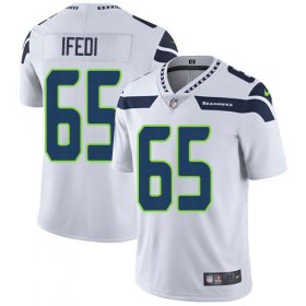 Wholesale Cheap Nike Seahawks #65 Germain Ifedi White Men\'s Stitched NFL Vapor Untouchable Limited Jersey