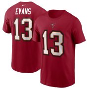 Wholesale Cheap Tampa Bay Buccaneers #13 Mike Evans Nike Team Player Name & Number T-Shirt Red