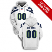 Wholesale Cheap Men's Seattle Seahawks Active Player White Custom 2021 Pullover Hoodie