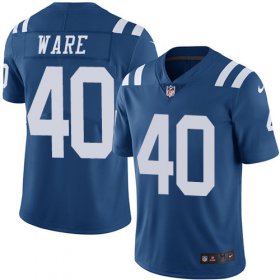 Wholesale Cheap Nike Colts #40 Spencer Ware Royal Blue Men\'s Stitched NFL Limited Rush Jersey