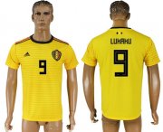 Wholesale Cheap Belgium #9 Lukaku Away Soccer Country Jersey