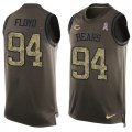 Wholesale Cheap Nike Bears #94 Leonard Floyd Green Men's Stitched NFL Limited Salute To Service Tank Top Jersey