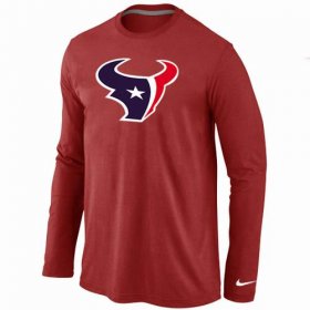Wholesale Cheap Nike Houston Texans Logo Long Sleeve T-Shirt Red