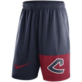 Wholesale Cheap Men\'s Cleveland Indians Nike Navy Cooperstown Collection Dry Fly Shorts