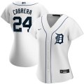 Wholesale Cheap Detroit Tigers #24 Miguel Cabrera Nike Women's Home 2020 MLB Player Jersey White