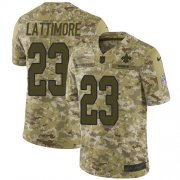 Wholesale Cheap Nike Saints #23 Marshon Lattimore Camo Men's Stitched NFL Limited 2018 Salute To Service Jersey