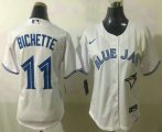 Wholesale Cheap Women's Toronto Blue Jays #11 Bo Bichette White Stitched MLB Cool Base Nike Jersey