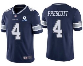 Wholesale Cheap Men\'s Dallas Cowboys #4 Dak Prescott Navy 60th Anniversary Vapor Untouchable Stitched NFL Nike Limited Jersey