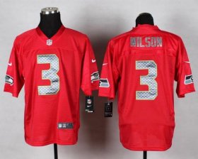 Wholesale Cheap Nike Seahawks #3 Russell Wilson Red Men\'s Stitched NFL Elite QB Practice Jersey