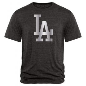 Wholesale Cheap Los Angeles Dodgers Fanatics Apparel Platinum Collection Tri-Blend T-Shirt Black
