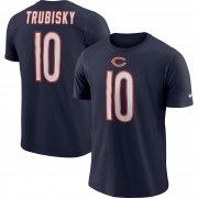 Wholesale Cheap Chicago Bears #10 Mitchell Trubisky Nike Player Pride Name & Number Performance T-Shirt Navy