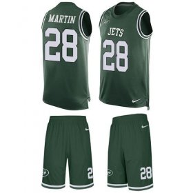 Wholesale Cheap Nike Jets #28 Curtis Martin Green Team Color Men\'s Stitched NFL Limited Tank Top Suit Jersey