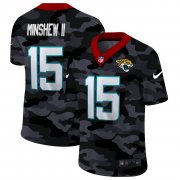 Cheap Jacksonville Jaguars #15 Gardner Minshew II Men's Nike 2020 Black CAMO Vapor Untouchable Limited Stitched NFL Jersey