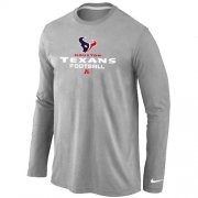 Wholesale Cheap Nike Houston Texans Critical Victory Long Sleeve T-Shirt Grey