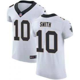 Wholesale Cheap Nike Saints #10 Tre\'Quan Smith White Men\'s Stitched NFL Vapor Untouchable Elite Jersey