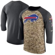 Wholesale Cheap Men's Buffalo Bills Nike Camo Anthracite Salute to Service Sideline Legend Performance Three-Quarter Sleeve T-Shirt