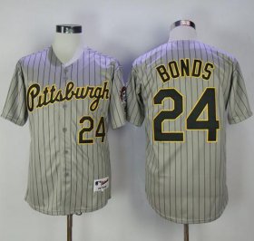 Wholesale Cheap Pirates #24 Barry Bonds Grey Strip 1997 Turn Back The Clock Stitched MLB Jersey