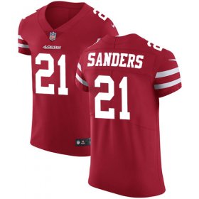 Wholesale Cheap Nike 49ers #21 Deion Sanders Red Team Color Men\'s Stitched NFL Vapor Untouchable Elite Jersey
