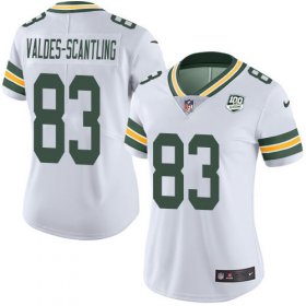 Wholesale Cheap Nike Packers #83 Marquez Valdes-Scantling White Women\'s 100th Season Stitched NFL Vapor Untouchable Limited Jersey
