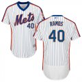 Wholesale Cheap Mets #40 Wilson Ramos White(Blue Strip) Flexbase Authentic Collection Alternate Stitched MLB Jersey