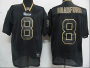 Wholesale Cheap Rams #8 Sam Bradford Lights Out Black Stitched NFL Jersey