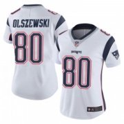 Wholesale Cheap Women's New England Patriots #80 Gunner Olszewski Limited White Vapor Untouchable Jersey