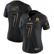 Wholesale Cheap Women's Dallas Cowboys #7 Trevon Diggs Black Golden Edition Limited Stitched Jersey(Run Small)