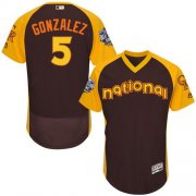 Wholesale Cheap Rockies #5 Carlos Gonzalez Brown Flexbase Authentic Collection 2016 All-Star National League Stitched MLB Jersey