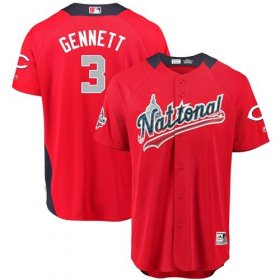 Wholesale Cheap Reds #3 Scooter Gennett Red 2018 All-Star National League Stitched MLB Jersey