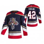 Wholesale Cheap Men's Florida Panthers #42 Gustav Forsling Navy Stitched Jersey