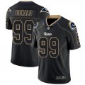 Wholesale Cheap Nike Rams #99 Aaron Donald Lights Out Black Men's Stitched NFL Limited Rush Jersey