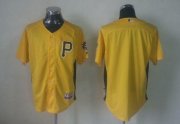 Wholesale Cheap Pirates Blank Yellow Cool Base Stitched MLB Jersey