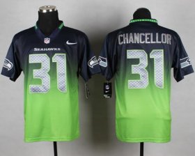 Wholesale Cheap Nike Seahawks #31 Kam Chancellor Steel Blue/Green Men\'s Stitched NFL Elite Fadeaway Fashion Jersey