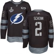 Cheap Adidas Lightning #2 Luke Schenn Black 1917-2017 100th Anniversary 2020 Stanley Cup Champions Stitched NHL Jersey