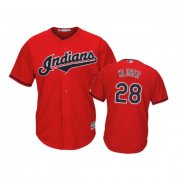 Wholesale Cheap Indians #28 Corey Kluber Scarlet Alternate 2019 Cool Base Stitched MLB Jersey