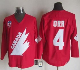 Wholesale Cheap Olympic 1991 CA. #4 Bobby Orr Red CCM Throwback Stitched NHL Jersey