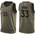 Wholesale Cheap Raptors #33 Marc Gasol Green Basketball Swingman Salute to Service Jersey