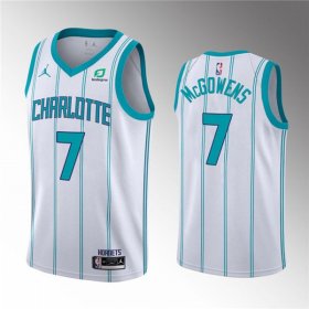Wholesale Cheap Men\'s Charlotte Hornets #7 Bryce McGowens 2022 Draft White Stitched Basketball Jersey
