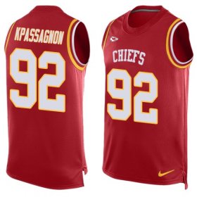 Wholesale Cheap Nike Chiefs #92 Tanoh Kpassagnon Red Team Color Men\'s Stitched NFL Limited Tank Top Jersey