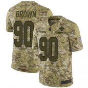 Wholesale Cheap Nike Saints #90 Malcom Brown Camo Men's Stitched NFL Limited 2018 Salute To Service Jersey