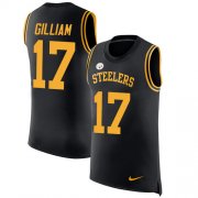 Wholesale Cheap Nike Steelers #17 Joe Gilliam Black Team Color Men's Stitched NFL Limited Rush Tank Top Jersey