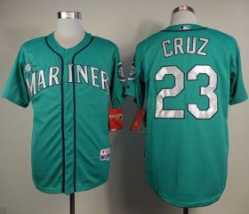 Wholesale Cheap Mariners #23 Nelson Cruz Green Cool Base Stitched MLB Jersey