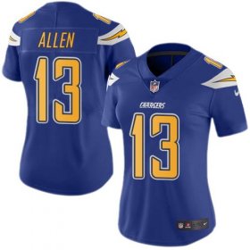 Wholesale Cheap Nike Chargers #13 Keenan Allen Electric Blue Women\'s Stitched NFL Limited Rush Jersey