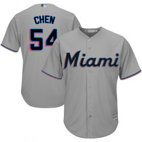 Wholesale Cheap Marlins #54 Wei-Yin Chen Grey Cool Base Stitched Youth MLB Jersey