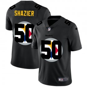 Wholesale Cheap Pittsburgh Steelers #50 Ryan Shazier Men\'s Nike Team Logo Dual Overlap Limited NFL Jersey Black
