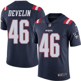 Wholesale Cheap Nike Patriots #46 James Develin Navy Blue Men\'s Stitched NFL Limited Rush Jersey
