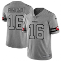 Wholesale Cheap San Francisco 49ers #16 Joe Montana Men's Nike Gray Gridiron II Vapor Untouchable Limited NFL Jersey