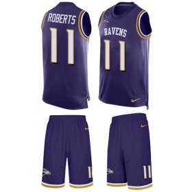 Wholesale Cheap Nike Ravens #11 Seth Roberts Purple Team Color Men\'s Stitched NFL Limited Tank Top Suit Jersey