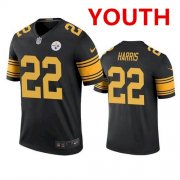 Wholesale Cheap Youth pittsburgh steelers #22 najee harris black color rush limited jersey
